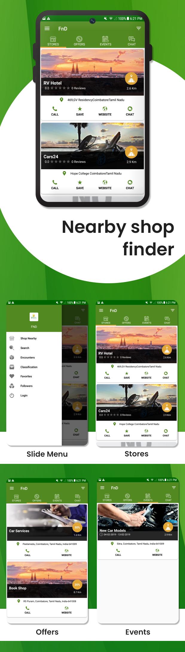 FnD - On Demand Nearby Shops & Stores Finder Application (Web + Mobile)
