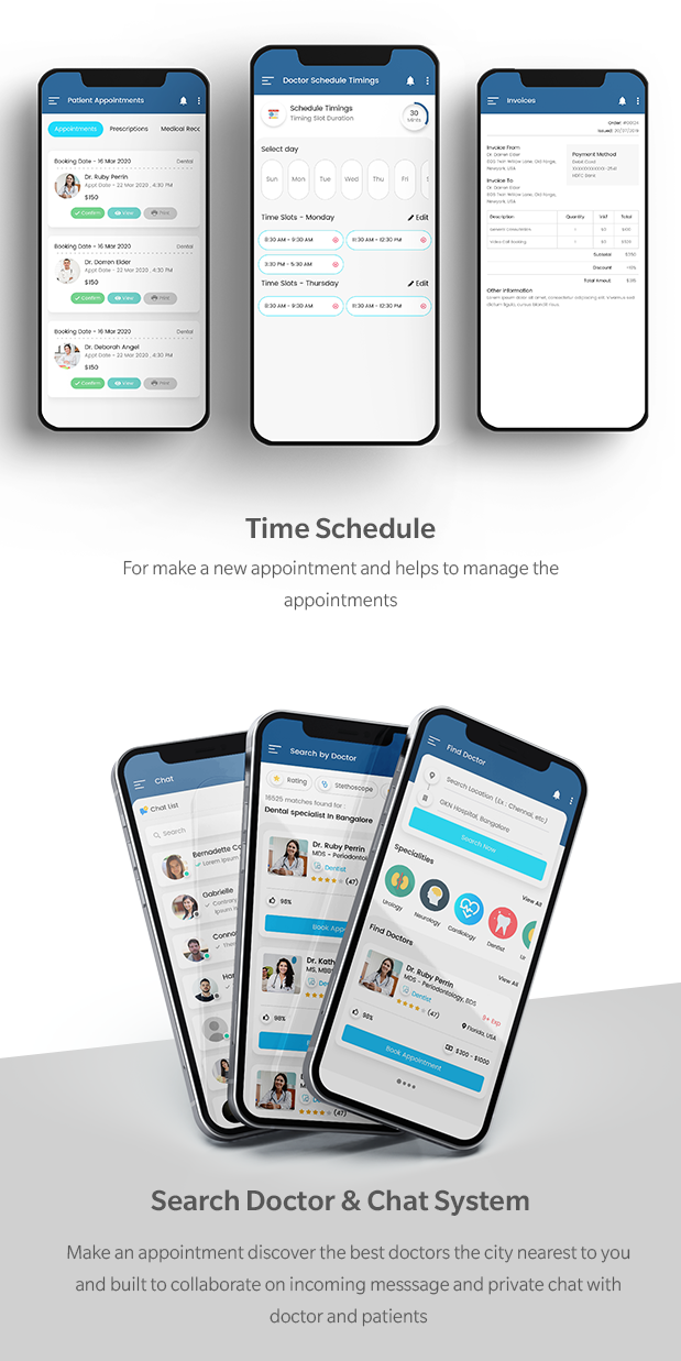 Doccure - Doctor Appointment, Healthcare & Medical PWA Mobile Template