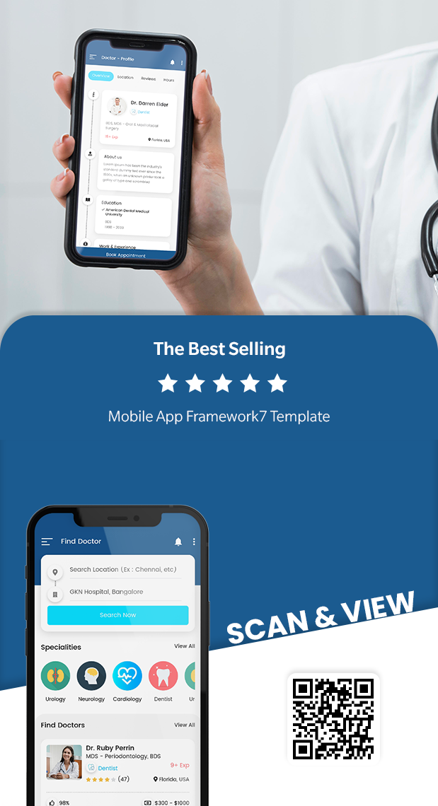 Doccure - Doctor Appointment, Healthcare & Medical PWA Mobile Template
